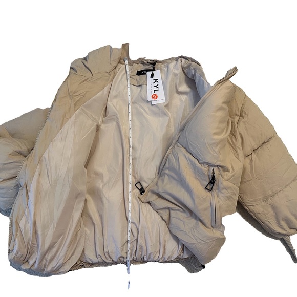 KYL Winter Puffer Jacket Oversized ZipUp Quilted Puffy Bubble Short Down Size XS - Picture 5 of 5